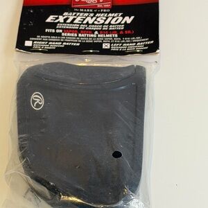 Rawlings Batter's Helmet Extension- Black in color, LEFT handed batter
